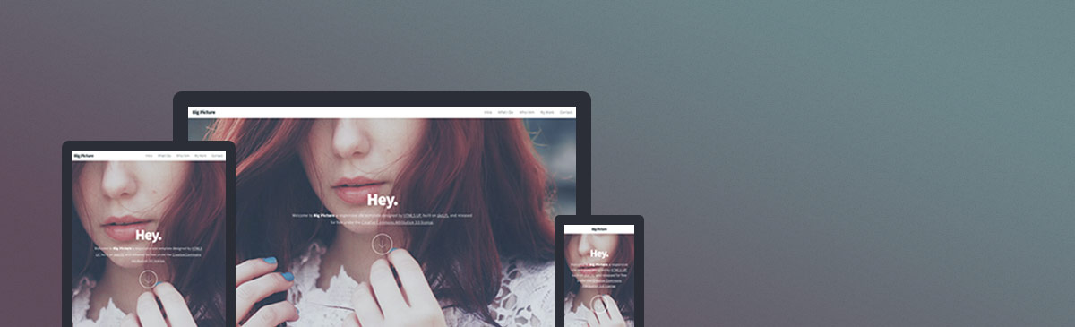 Big Picture website template preview