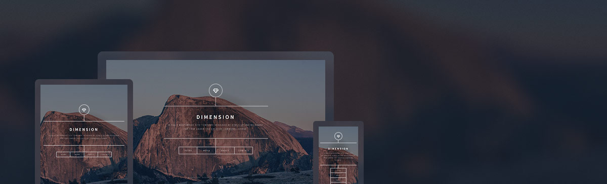 Dimension website template preview