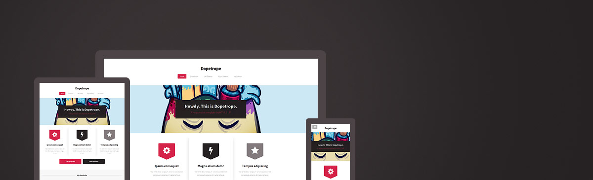 Dopetrope website template preview
