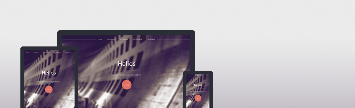 Helios website template preview