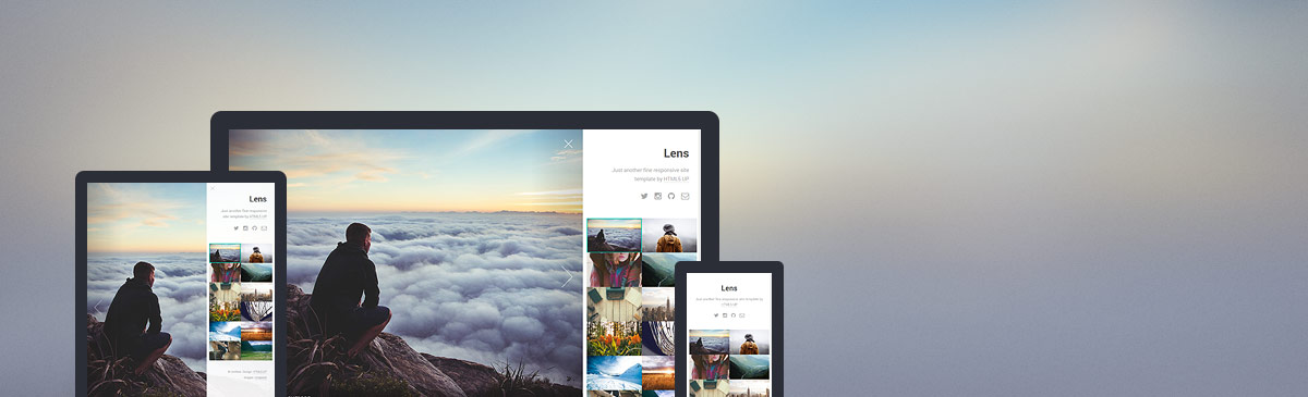 Lens website template preview