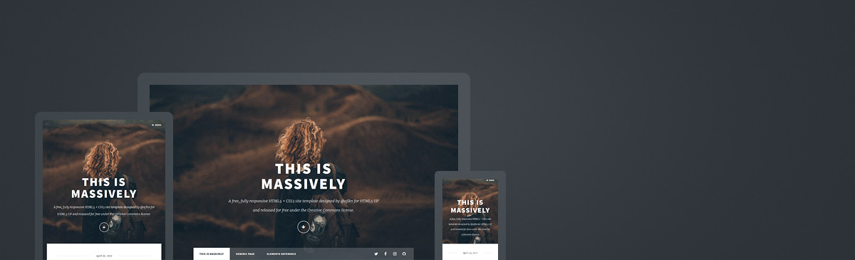 Massively website template preview