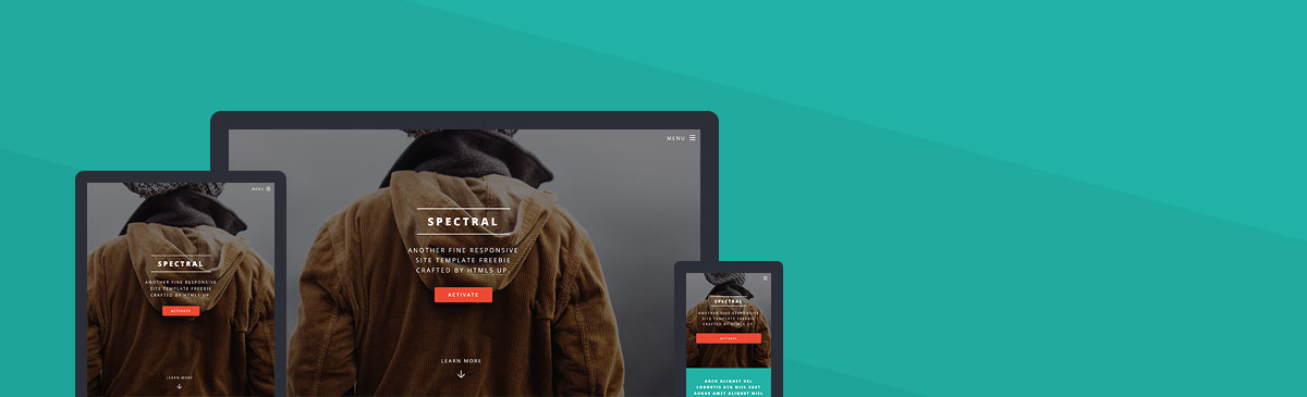 Spectral website template preview