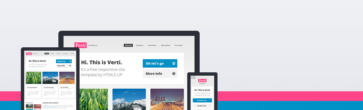 Verti website template preview