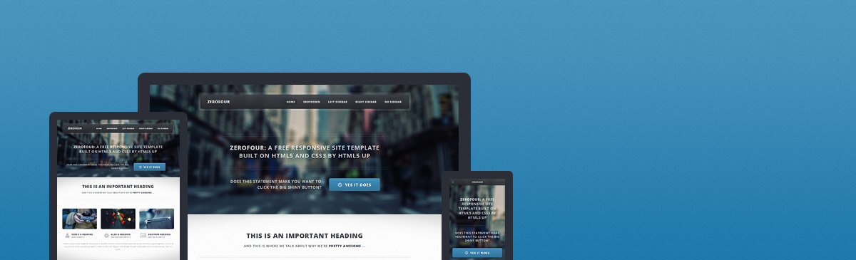 Zerofour website template preview
